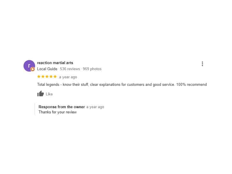 reaction martial arts